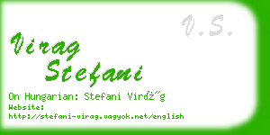 virag stefani business card